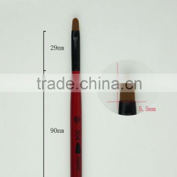 Mini red wooden handle nylon hair gel brush BW-304 half round