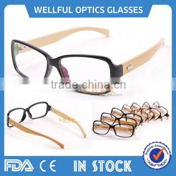 Newest popular fashion copy wooden eyeglasses frames with cheap price
