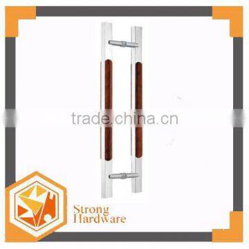 DH-073 H shape SUS304 pulls lever clips glass door door handle, sliding shower door handles, double sided metal Door Handle