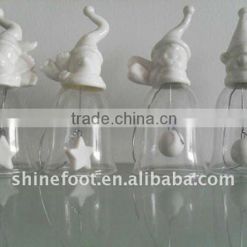 4.8" Santa Ceramic and glass bells for home decoration C1-B05