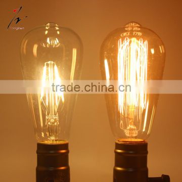 Dimmable ST64 LED Bulb 4W 6W E26/E27 Filament Light Bulb 110V/220V Retro Transparent Glass Led Light Bulb