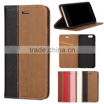 wood flip leather phone case cover with card holders for huawei honor ascend lite mate8 P 9 gr3 y 6 5 max plus 7