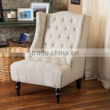 American style fabric sofa chair button tufted high back chair armchair