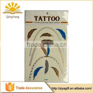 Body flash disposable metallic bulk temporary tattoo