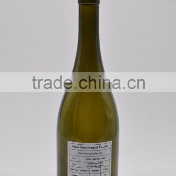 750ml glass burgundy wine bottle