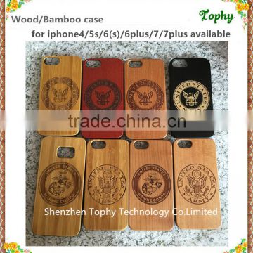 2016 Original Laser engraved custom wood phone case for iphone 6,For iphone 6 wood case phone cover made in china for iphone 7