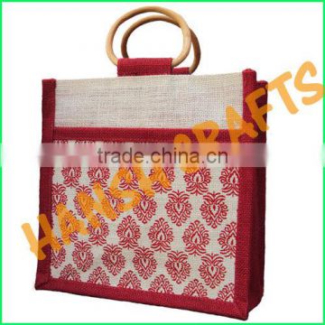 Cane Handle jute bag india manufacturer