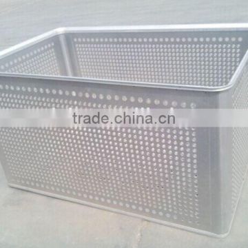 Aluminum alloy turnover container with casters, metal plated container, aluminum container