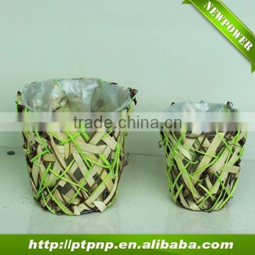 Wholesale handmade Moss fiber Flower basket for home and garden decroation