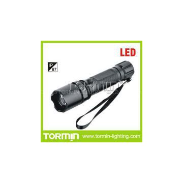 Rechargeable IP66 LED Police Flashlight
