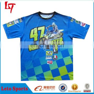 2014 Wholesale Top Sale High Quality Motor T-shirt Dye Sublimation Motorcycle Wear