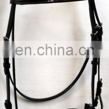 FANCY LEATHER SNAFFLE BRIDLE.