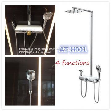 2019 new FOSHAN CHINA supplier Ating AT-H001 4functions bathroom shower sets rainfall shower