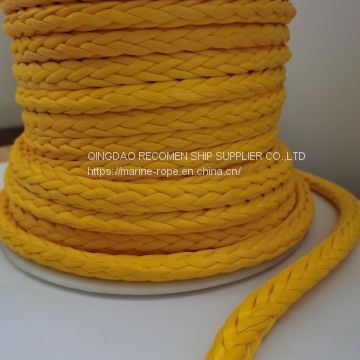 Recomen supply max strength uhmwpe rope 12-strand  braid uhmwpe rope used for yacht