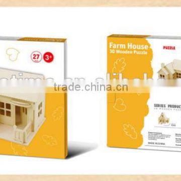 Customized wooden farm house model