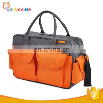 factory OEM fashion baby diaper travel hand and shoulder nappy bag