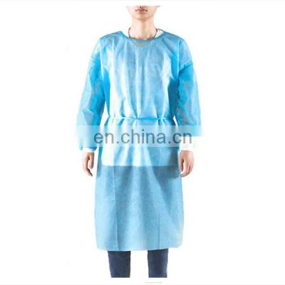 Disposable Isolation CPE Gown Disposable Blue Plastic Isolation Gown