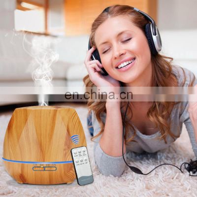 2021 Ultrasonic Wood Grain Air Humidifier with Remote Control
