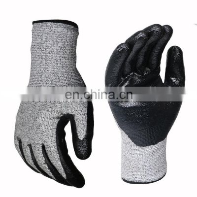 13 Gauge Cut Resistant Level 5 HPPE Liner Industry Mechanic Mining Oil Proof Anti Cut Safety Work Hand Protective Gloves