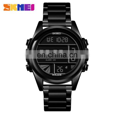 1448 SKMEI fashion hot selling digital led watch wholesaler mens watches digital watch wrist steel bracket
