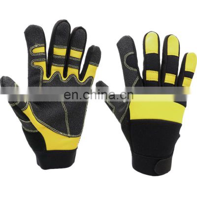 Premium goat leather palm mechanic work gloves