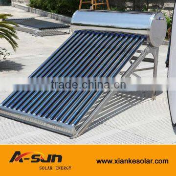 low pressurized glass tube solar energy water heater