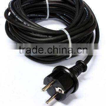 French IP44 water-proof rubber power cord plug