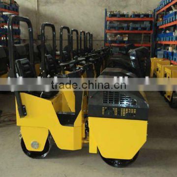 mini road roller,ride-on double drum roller,Japan engine and bearing 9HP,Max.working weight 710kgs,CE prove