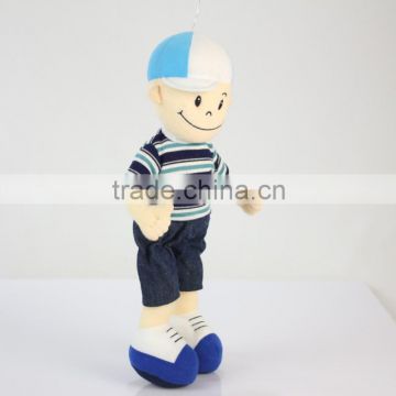 High quality cute plush boy doll mingencustom factory