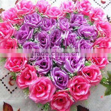 China factory directly artificial star shape rose flower wreath for wedding decoration