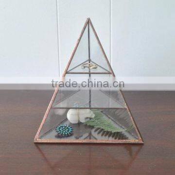 Glass Boxes, Pyramid Storage Box, Decorative Glass Box