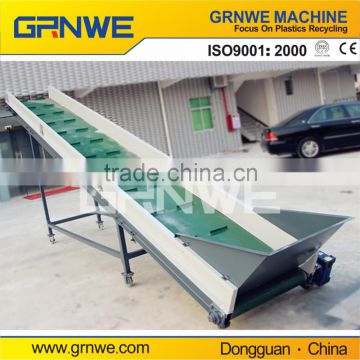 Portable plastic scrap belt conveyor systems
