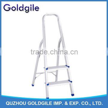 Goldgile 3 step aluminum telescopic step household ladder with EN131