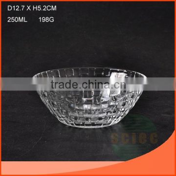 glass salad bowls for different hights