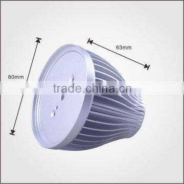 aluminum part with CNC machined cold forged heatsink for led buld light