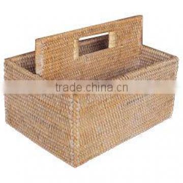 Very nice and high quality Full rattan basket 2016 with brown color
