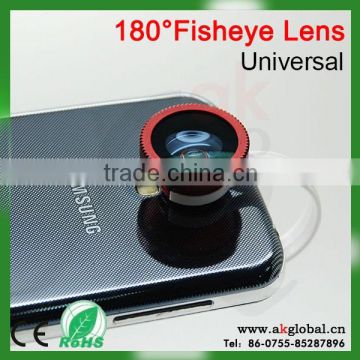 180 degree fish eye lens with clip,fisheye lens mobile,mobile phone camera lens