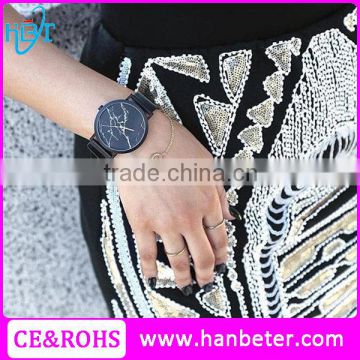 Hot selling the fifth style Japan quartz Movt marble face watch custom label watch