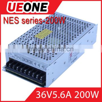 Hot sale 200w 36v 5.6a switching power supply CE factory price NES-200-36