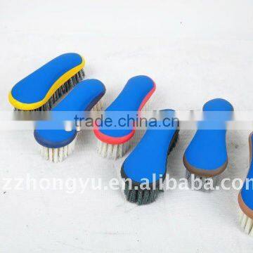 plastic blue horse brush