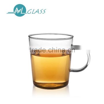 Wholesale 200ml handmade high borosilicate glassware glass cup with handle ZB142