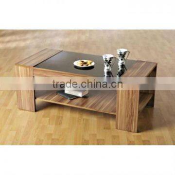 1.5 cm Rectangle MDF coffee table with glass top