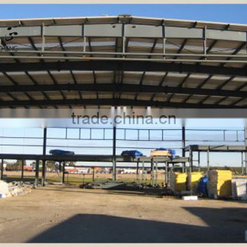 China Prefab Steel Structure Car Garage for sales