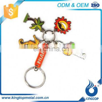 Souvenir Item Different Countries 3D Laser Engraved Keyring Wholesale Keychain Charms