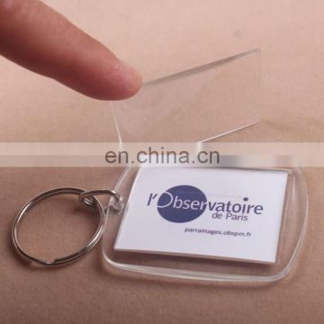 Advertising plastic cheap promotion gift acrylic photo frame keychain for promotion
