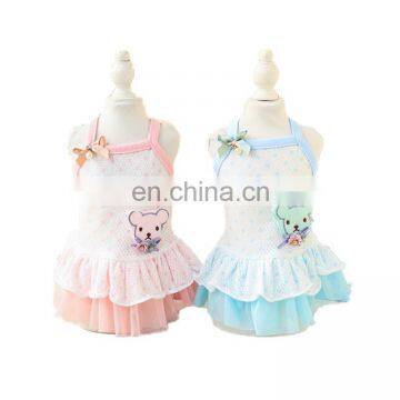 Wholesale cute summer breathable pet party dress dog clothes