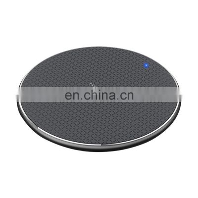 Fast charing 10W 7.5W Aluminium Alloy Wireless Phone Charger With blue LED Pad Wireless Charger For Iphone12