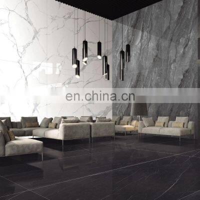 dark grey marble stone porcelain big floor slab tile 900*1800 mm