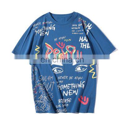 2021 Fashion Wholesale 100% cotton T-shirt Print Logo Pattern T-Shirt For Men