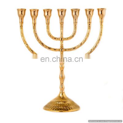 gold plated fancy menorah